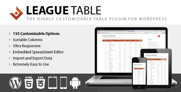 Download League Table plugin for WordPress