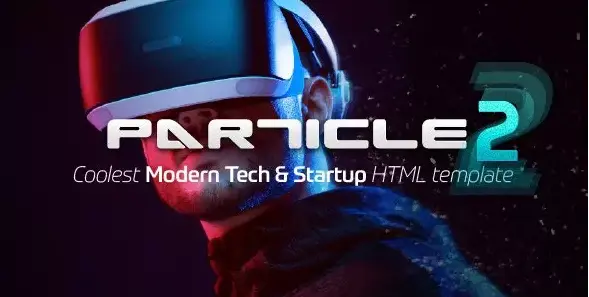 قالب HTML مدرن سایت تکنولوژی و استارتاپ Particle