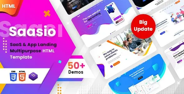 Download SaaSio single page HTML template