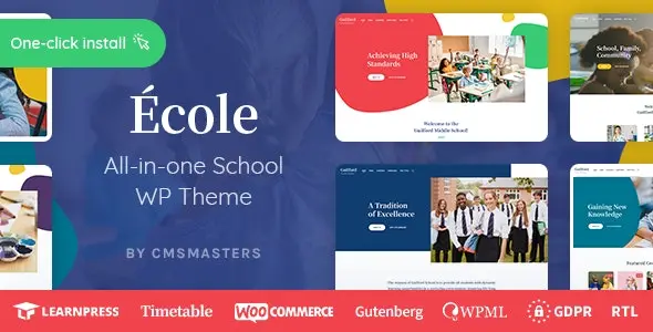 Download the Ecole Right China template for WordPress
