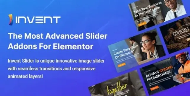 Download the Invent Slider add-on for Elementor