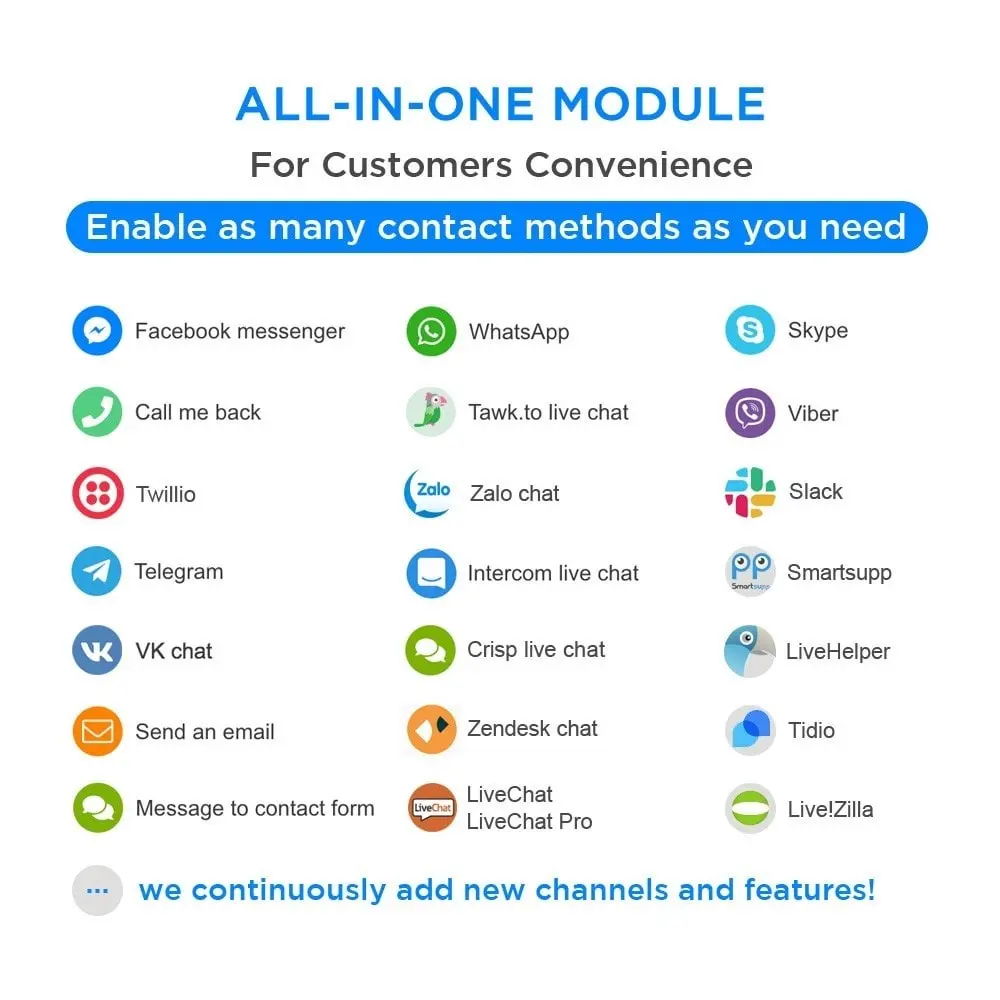 Download the All-in-One module – Live Chat, WhatsApp, Call Back, Messenger for PrestaShop