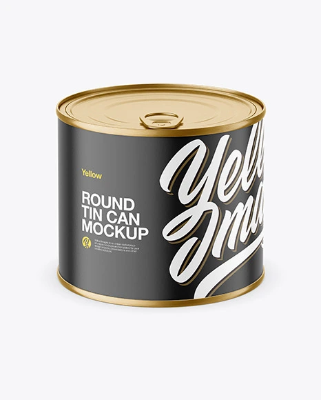 ماک آپ قوطی حلبی Round Tin Can Mockup 65617