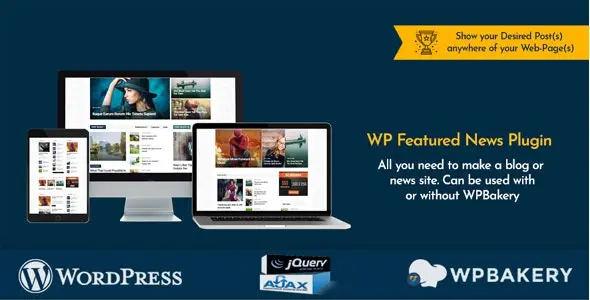 Download WP Featured News Pro plugin for WordPress