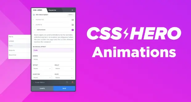 Download CSS Hero Animator plugin for WordPress
