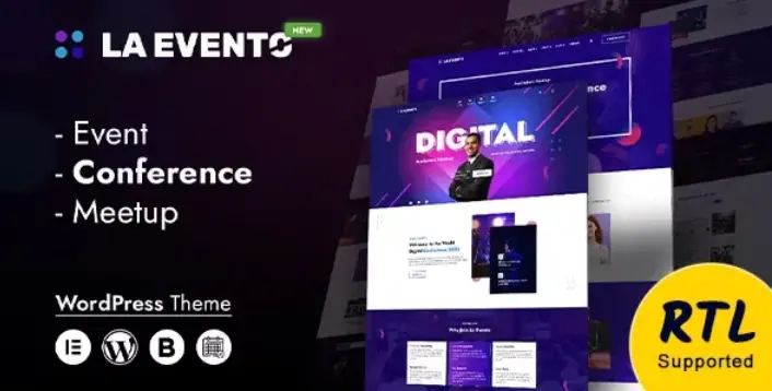 Download La Evento WordPress event and conference template