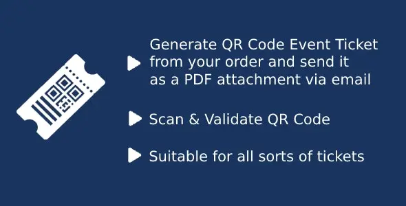 Download WooCommerce Event QR Code Email Tickets plugin