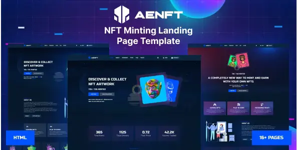 Download Aenft Template Bootstrap NFT Landing Page