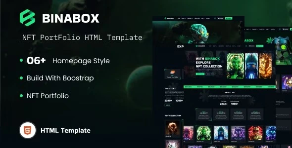 Download the NFT cryptocurrency Binabox HTML template