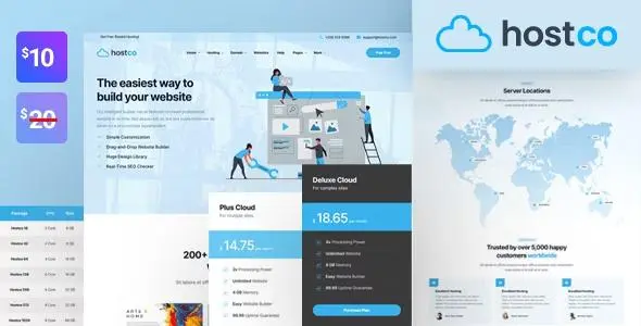 Download HTML hosting template and Hostco hosting