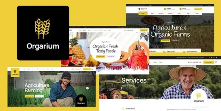 Download Orgarium agriculture and organic products template for WordPress