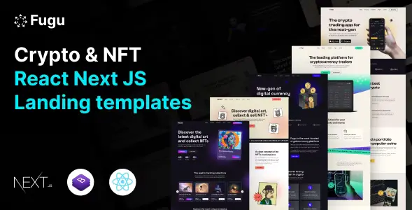 Download React Next js cryptocurrency and NFT Fugu template