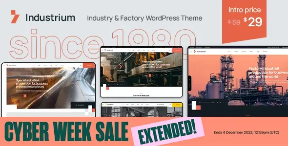 Download the Industrium theme for WordPress