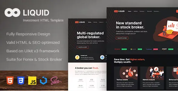 Download Liquid Investment Services HTML Template / Liquid Template
