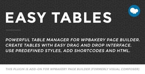 Download Easy Tables plugin for WPBakery Page Builder