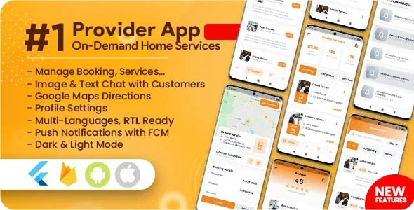 اپلیکیشن Service Provider برای On-Demand Home Services