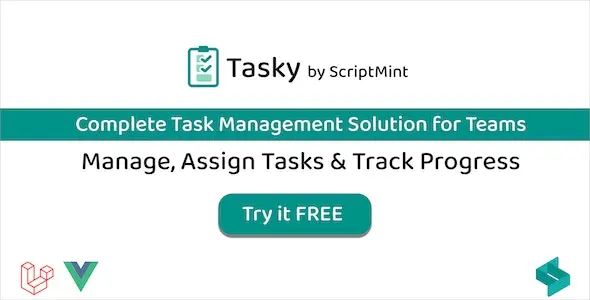 Download the Tasky task management PHP script