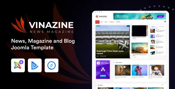 Download Vinazine magazine and news template for Joomla