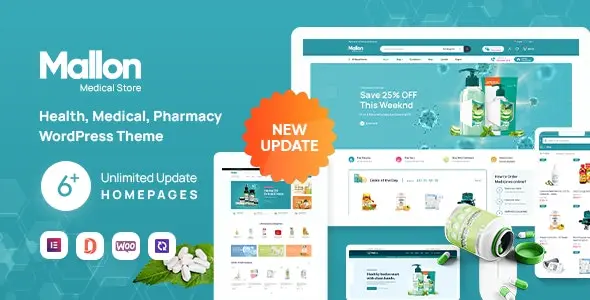 Download the Mallon medical supplies store template for Rastchina WooCommerce