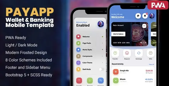 Download PayApp wallet mobile PWA template