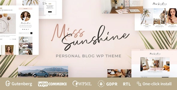 Download Miss Sunshine blogger WordPress theme