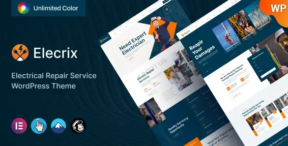 Download the Elecrix electrical services template for WordPress