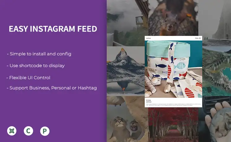 Download JUX Easy Instagram Feed plugin for Joomla