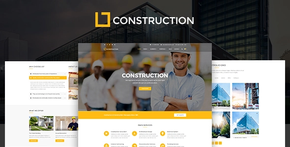 Download Construction template for WordPress