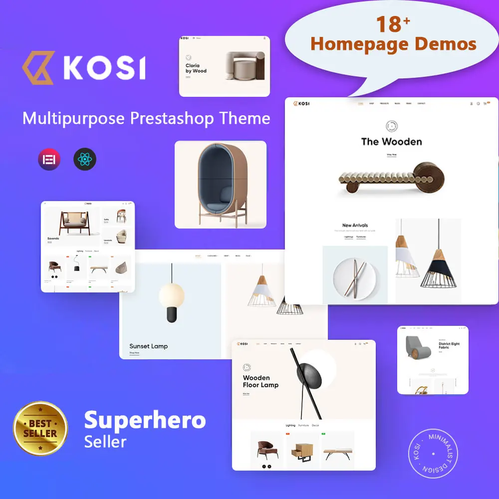 Download the Kosi Elementor template for PrestaShop