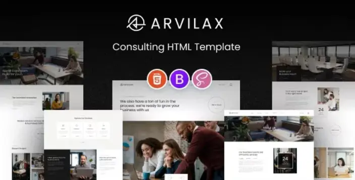 Download Arvilax corporate consulting HTML template