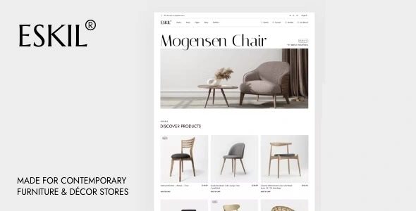 Download the Eskil store template for WooCommerce