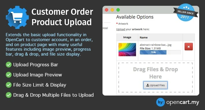 Download open card extension Customer Order Product Upload