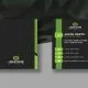 طرح کارت ویزیت عمودی سبز Green Vertical Business Card Layout