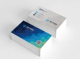 طرح لایه باز کارت ویزیت با پس زمینه چندضلعی Polygon Background Business Cards