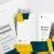 طرح پروپوزال شرکتی زرد Business Proposal Layout with Teal and Yellow Accents