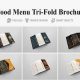 طرح بروشور منوی غذا Food Menu Tri Fold Bochures