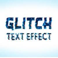 ماک آپ متن گلیچ Glitch Text Effect Mockup
