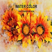 اکشن فتوشاپ نقاشی آبرنگ Water Color Photoshop Action