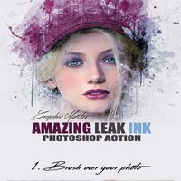 اکشن فتوشاپ Leak Ink Photoshop Action by GMaster