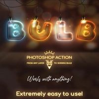اکشن فتوشاپ لامپ  Light Bulb – Photoshop Action