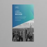 طرح بروشور دو لت آبی Blue Gradient Bi-Fold Brochure Layout