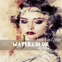 اکشن فتوشاپ آبرنگ Sensation – Watercolor Photoshop Action