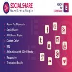 افزونه Social Share for Elementor برای وردپرس