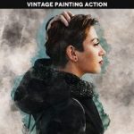 اکشن فوتوشاپ افکت نقاشی آبرنگ Vintage Painting Effect Action