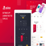 دانلود Zeino – Software App Landing Page PSD Template
