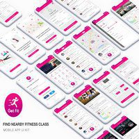 دانلود GET FIT – Find NearBy Fitness Classes App UI Kit