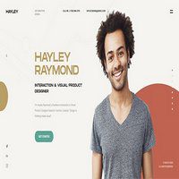 قالب HTML رزومه HAILEY