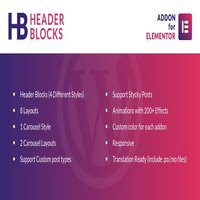 افزونه Header Blocks for Elementor برای وردپرس