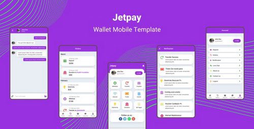 قالب کیف پول موبایل Jetpay
