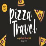 فونت انگلیسی Pizza Travel – Cute Brush Font